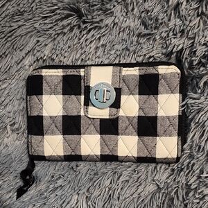 Vera Bradley Black and White Checkered Wallet